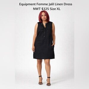 Equipment Femme Jalil Linen Dress NWT $325 Size XL